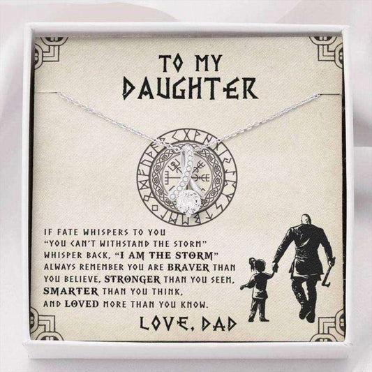 Daughter Necklace, To My Daughter Necklace Gift “ The Storm “ Viking Dad To Daughter Dughter's Day Rakva