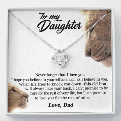 Daughter Necklace, To My Daughter Necklace Gift “ This Old Lion Will Always Have Your Back Dughter's Day Rakva