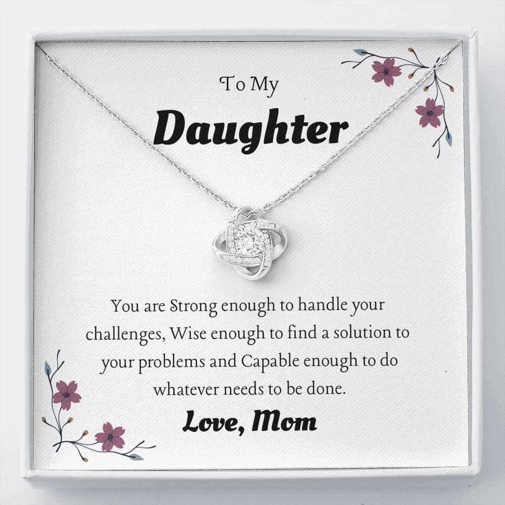 Daughter Necklace, To My Daughter Necklace Gift “ You Are Strong “ Just Remember Necklace Dughter's Day Rakva