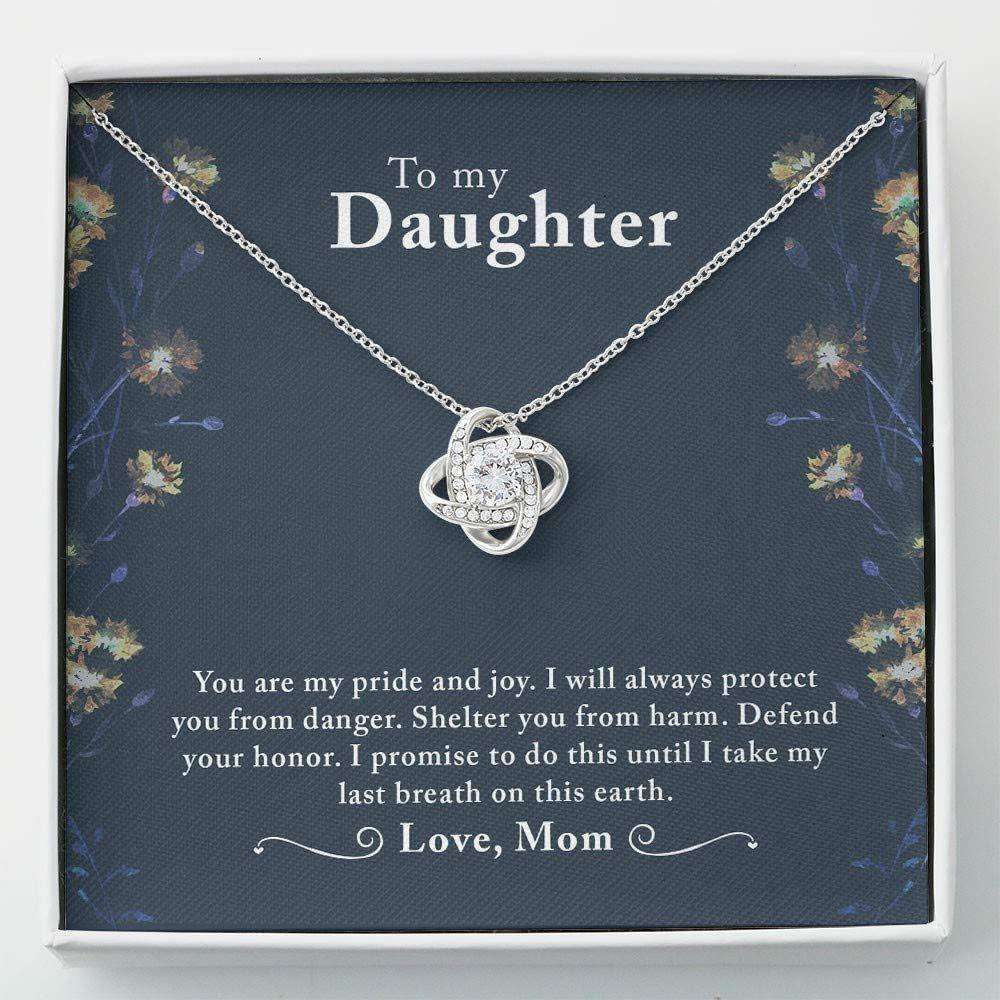 Daughter Necklace “ To My Daughter Necklace Gifts “ Love Knots Dughter's Day Rakva