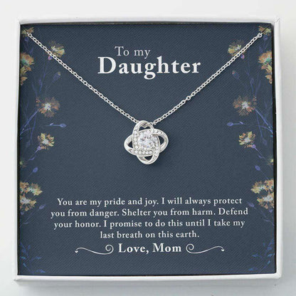 Daughter Necklace “ To My Daughter Necklace Gifts “ Love Knots Dughter's Day Rakva