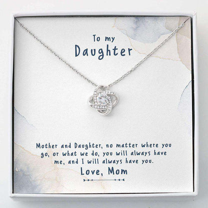 Daughter Necklace “ To My Daughter Necklace Gifts “ Love Knots Dughter's Day Rakva