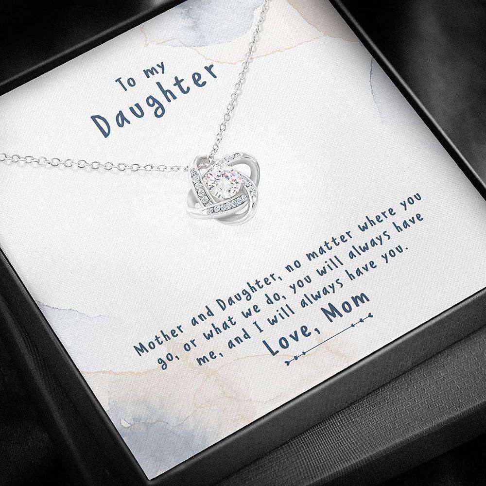 Daughter Necklace “ To My Daughter Necklace Gifts “ Love Knots Dughter's Day Rakva