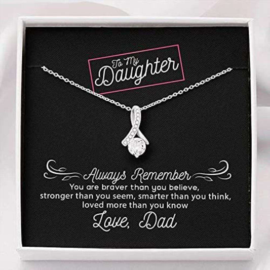 Daughter Necklace, To My Daughter Necklace Graduation Gift For Daughter From Dad Love Always Dughter's Day Rakva