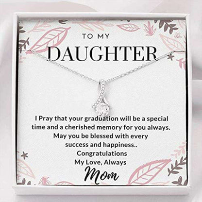 Daughter Necklace, To My Daughter Necklace Graduation Gifts For Daughter From Mom Love Alway Dughter's Day Rakva