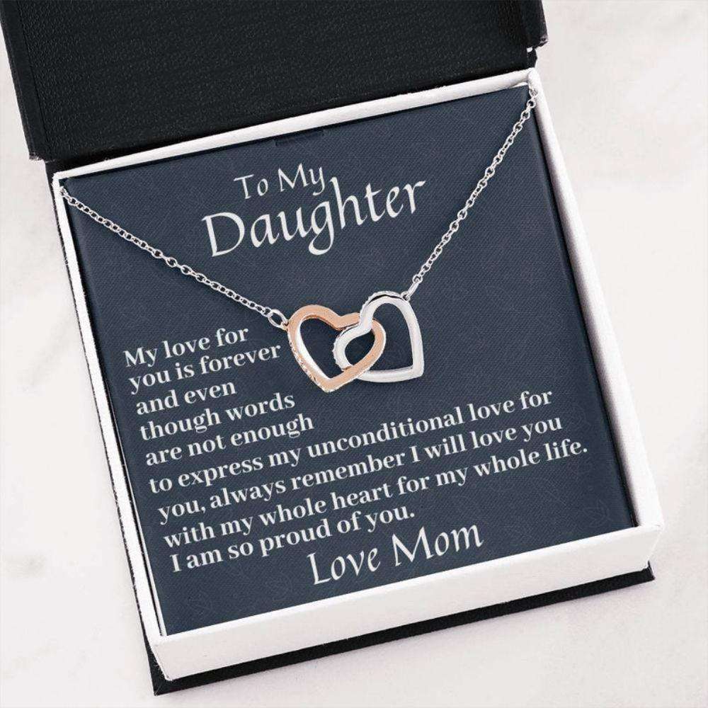 Daughter Necklace, To My Daughter Necklace My Love For You Is Forever, Birthday Gift Baptism Dughter's Day Rakva