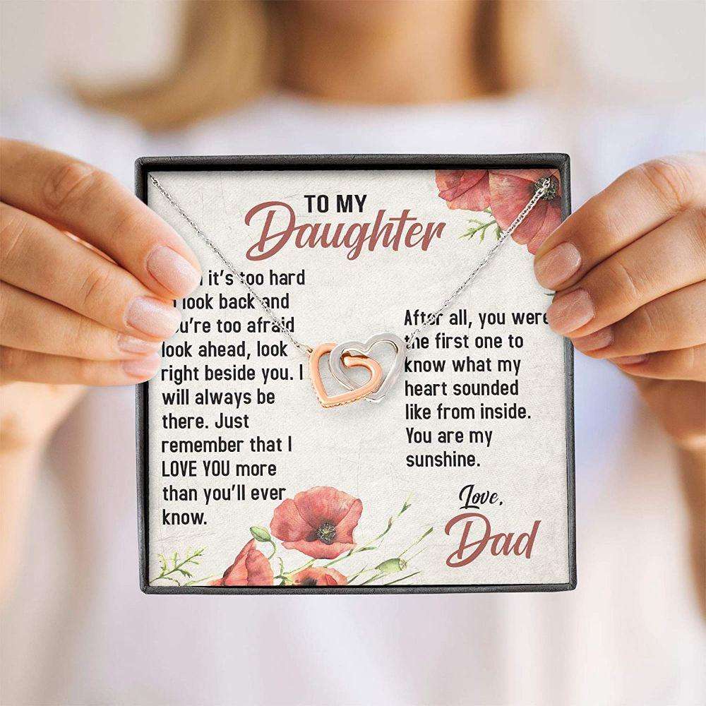 Daughter Necklace “ To My Daughter Necklace “ Necklace With Gift Box For Birthday Christmas Dughter's Day Rakva