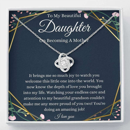 Daughter Necklace, To My Daughter Necklace On Becoming A Mother Gift, Daughter Pregnancy Dughter's Day Rakva