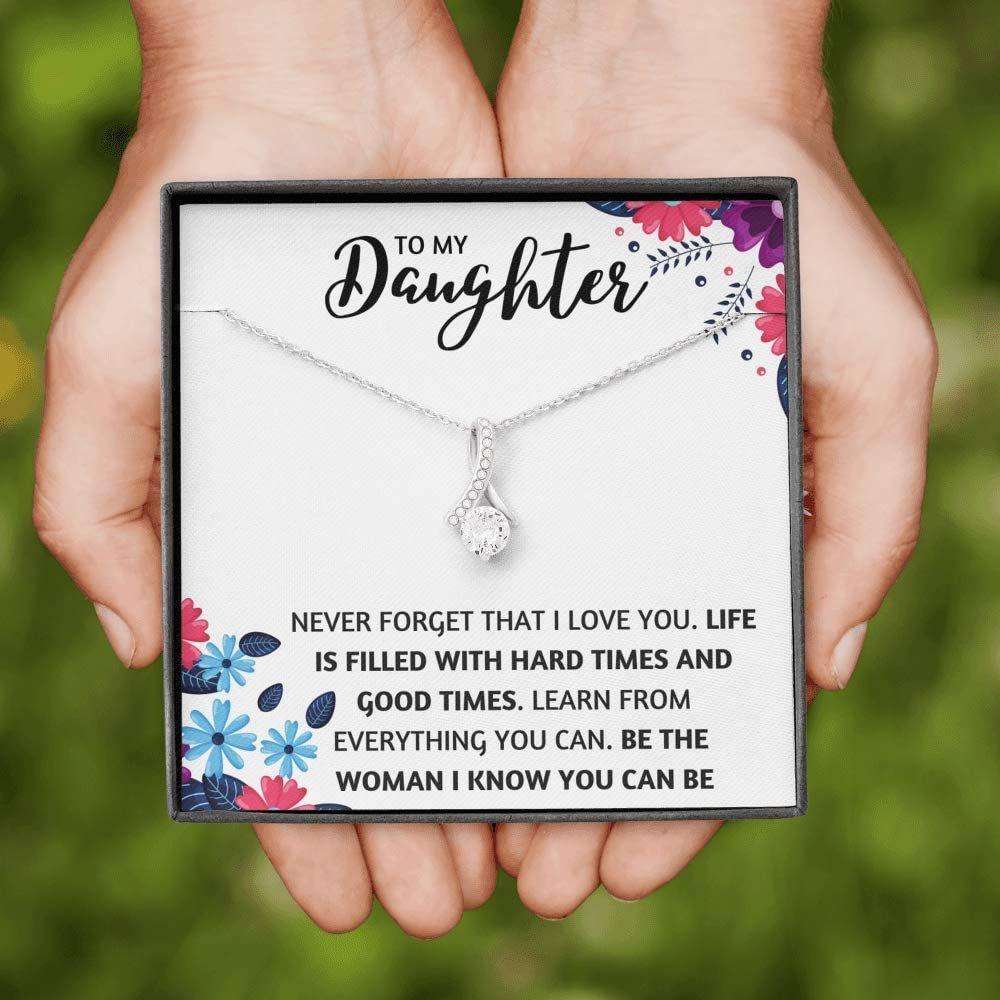 Daughter Necklace, To My Daughter Necklace “ The Woman I Know You Can Be Dughter's Day Rakva