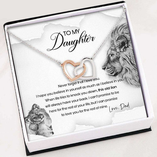 Daughter Necklace, To My Daughter Necklace “ This Old Lion Will Always Dughter's Day Rakva