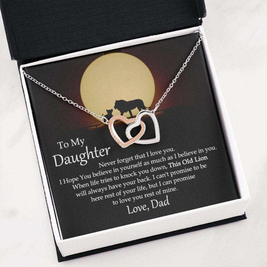 Daughter Necklace, To My Daughter Necklace, This Old Lion Will Always Have Your Back, Love Dad Dughter's Day Rakva