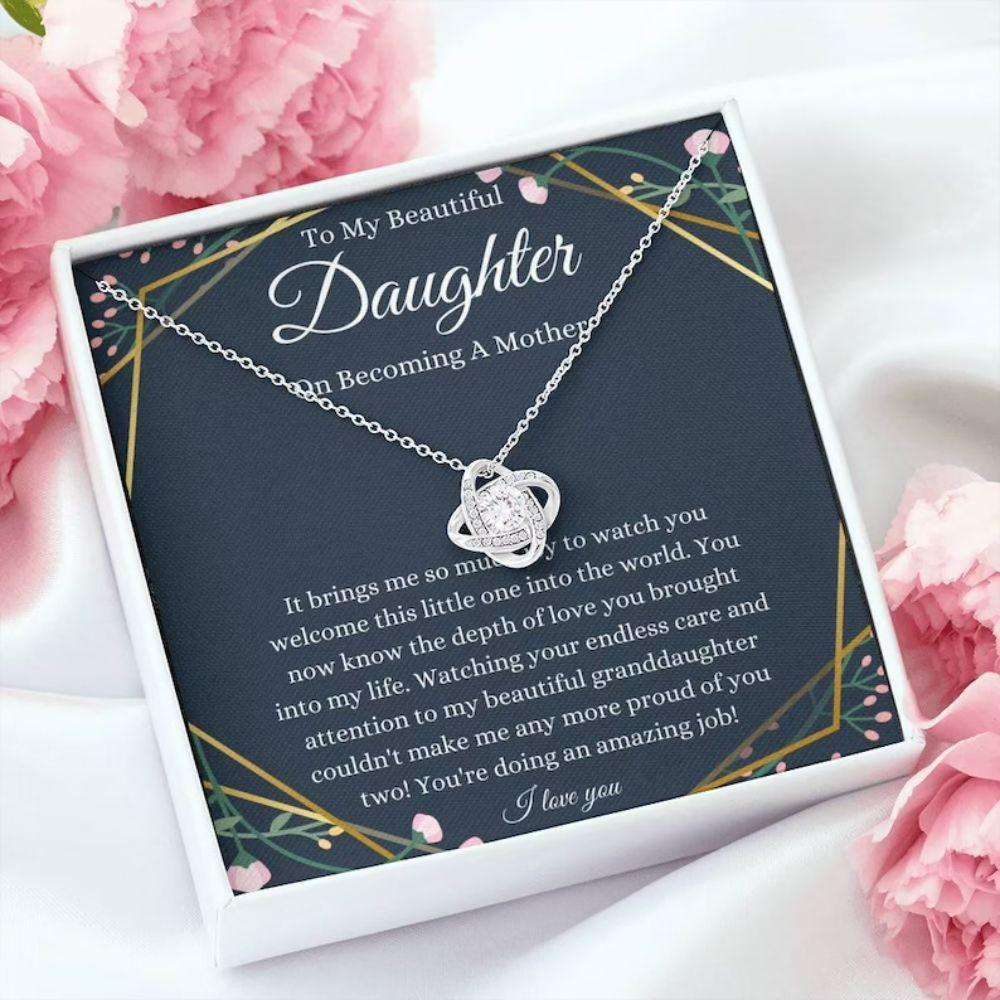 Daughter Necklace, To My Daughter On Becoming A Mother Necklace Gift, Daughter After Pregnancy Dughter's Day Rakva