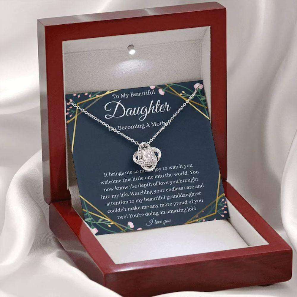 Daughter Necklace, To My Daughter On Becoming A Mother Necklace Gift, Daughter After Pregnancy Dughter's Day Rakva