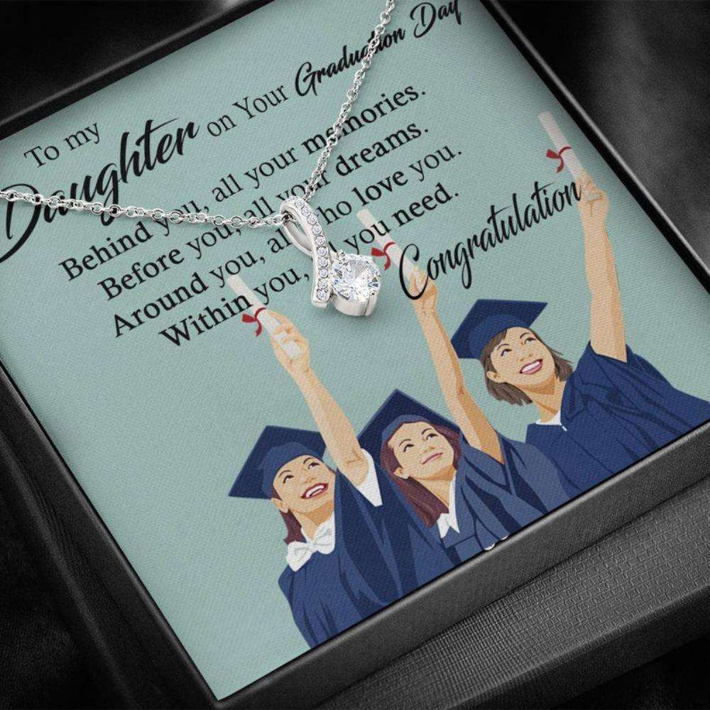 Daughter Necklace, To My Daughter On Graduation Day Gift, Graduation Gift For Daughter From Dad/ Mom, Daughter High School Graduation Dughter's Day Rakva