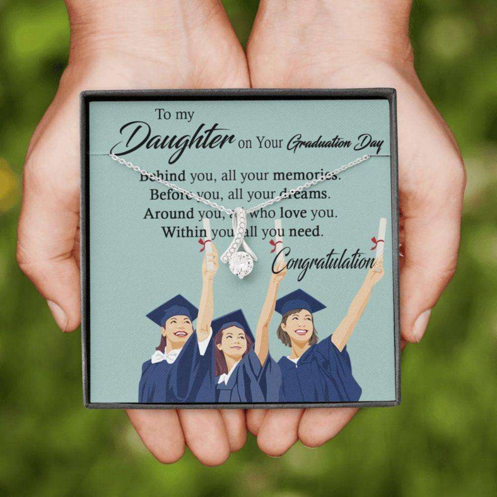 Daughter Necklace, To My Daughter On Graduation Day Gift, Graduation Gift For Daughter From Dad/ Mom, Daughter High School Graduation Dughter's Day Rakva