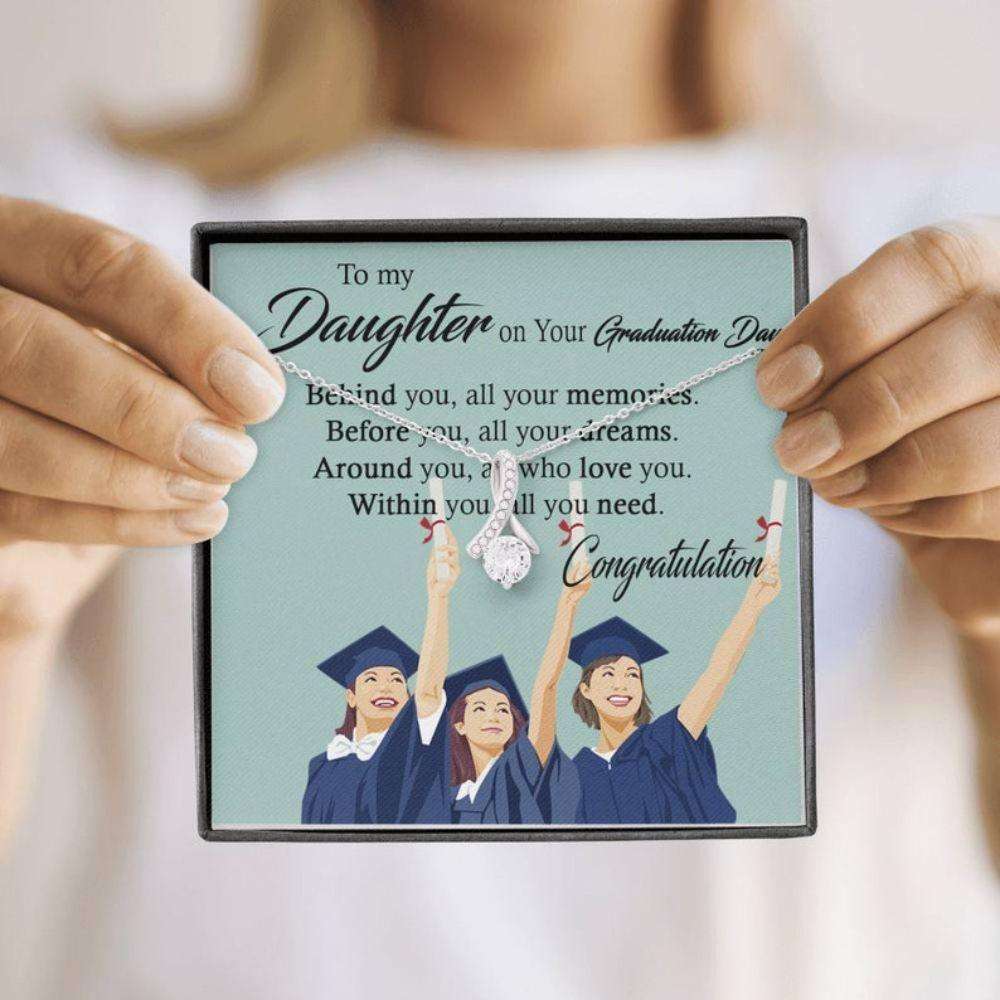 Daughter Necklace, To My Daughter On Graduation Day Gift, Graduation Gift For Daughter From Dad/ Mom, Daughter High School Graduation Dughter's Day Rakva