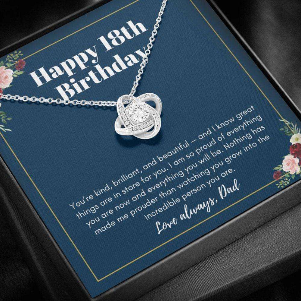 Daughter Necklace, To My Daughter On Her 18Th Birthday Necklace With Message Card, Father Daughter Gift, Favorite Daughter Gift Dughter's Day Rakva