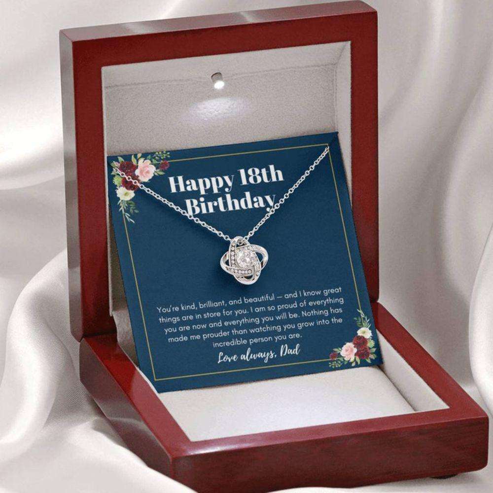 Daughter Necklace, To My Daughter On Her 18Th Birthday Necklace With Message Card, Father Daughter Gift, Favorite Daughter Gift Dughter's Day Rakva