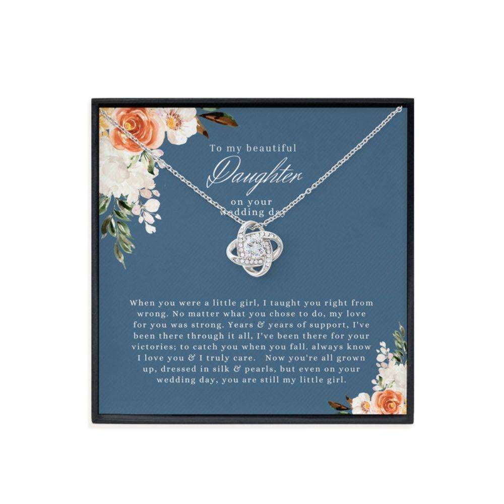 Daughter Necklace, To My Daughter On Wedding Day Gift From Mom Dad, Gift For Daughter, Gift For Bride Dughter's Day Rakva