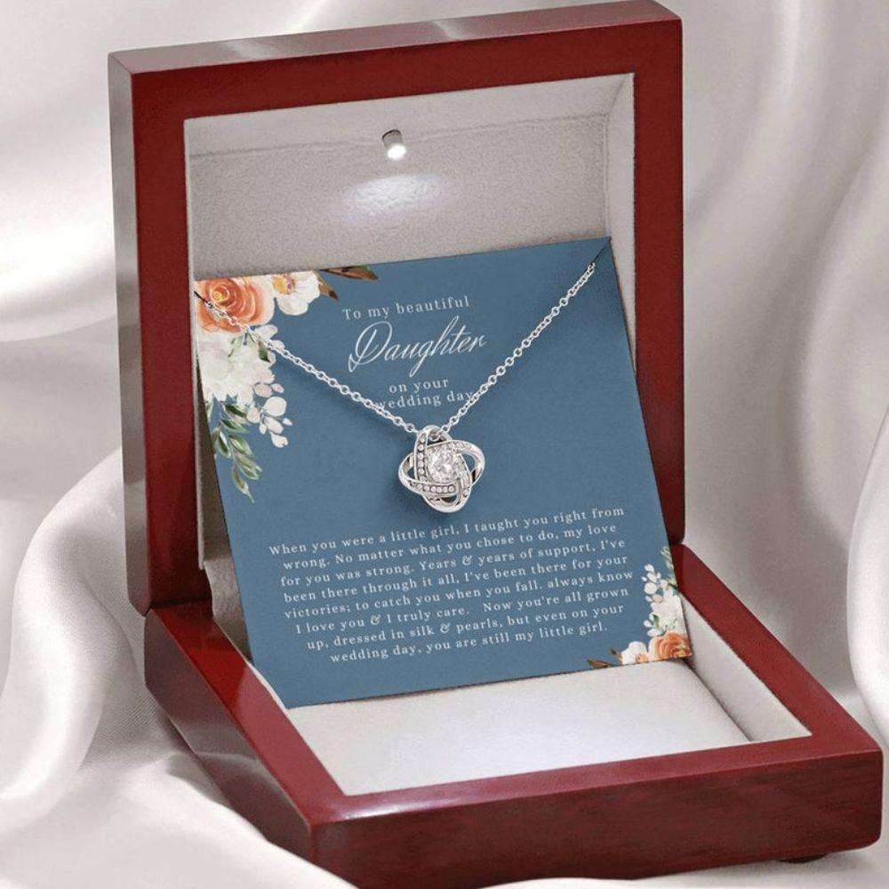 Daughter Necklace, To My Daughter On Wedding Day Gift From Mom Dad, Gift For Daughter, Gift For Bride Dughter's Day Rakva