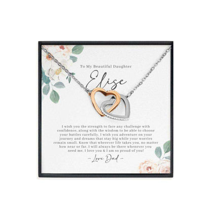 Daughter Necklace, To My Daughter Personalized Necklace Gift From Dad, Personalised Father Daughter Gift, Sentimental Gifts Dughter's Day Rakva