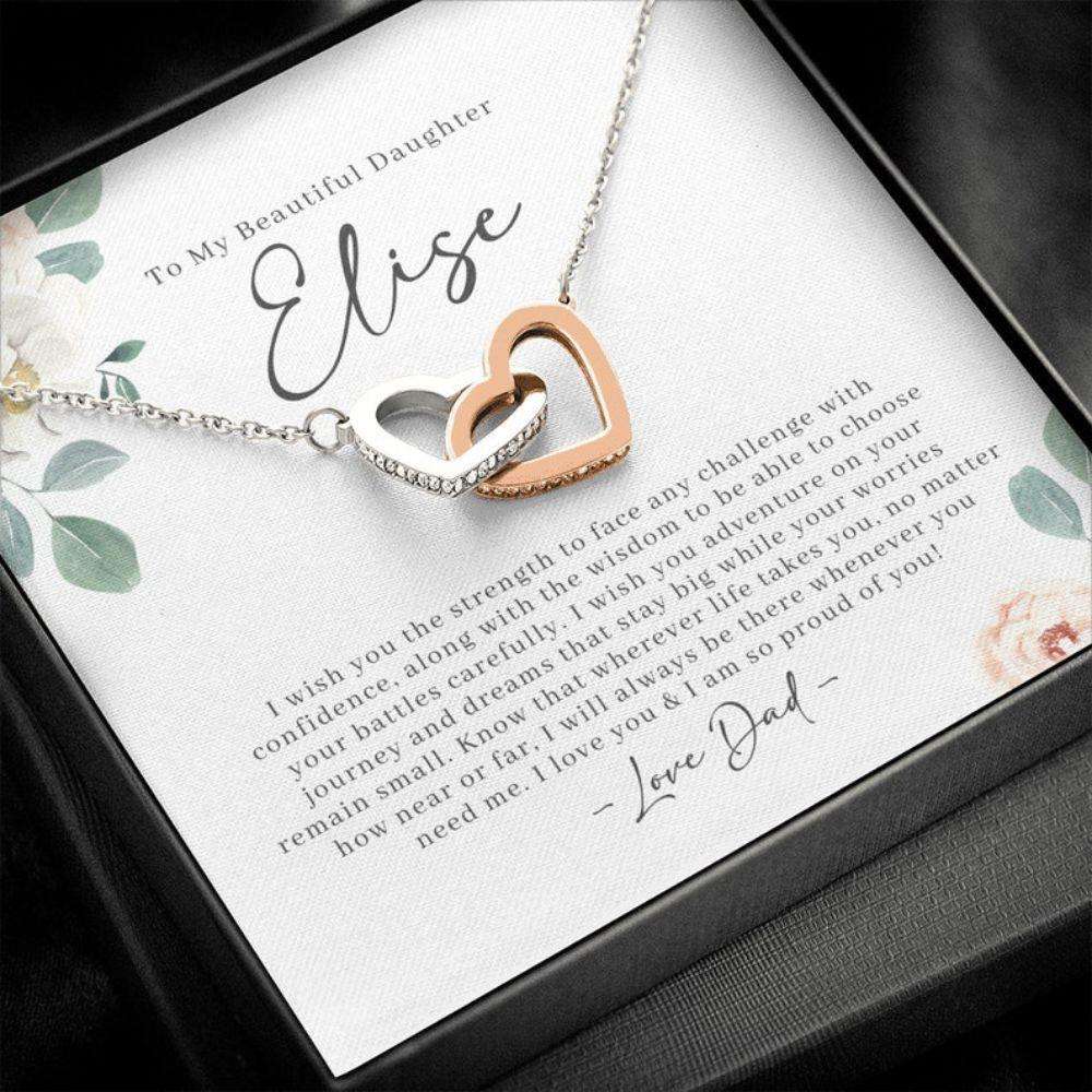 Daughter Necklace, To My Daughter Personalized Necklace Gift From Dad, Personalised Father Daughter Gift, Sentimental Gifts Dughter's Day Rakva