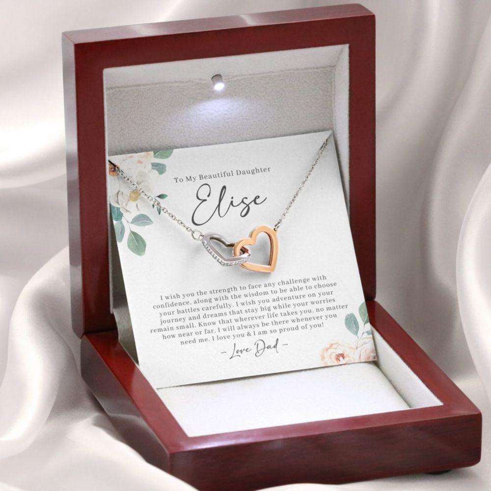 Daughter Necklace, To My Daughter Personalized Necklace Gift From Dad, Personalised Father Daughter Gift, Sentimental Gifts Dughter's Day Rakva