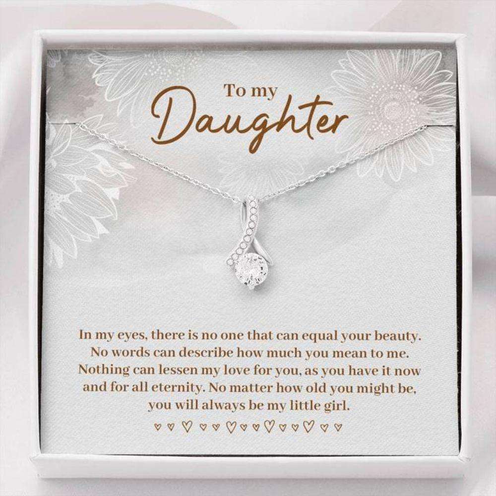 Daughter Necklace, To My Daughter Œequal Your Beauty” Necklace Gift From Dad Mom Dughter's Day Rakva