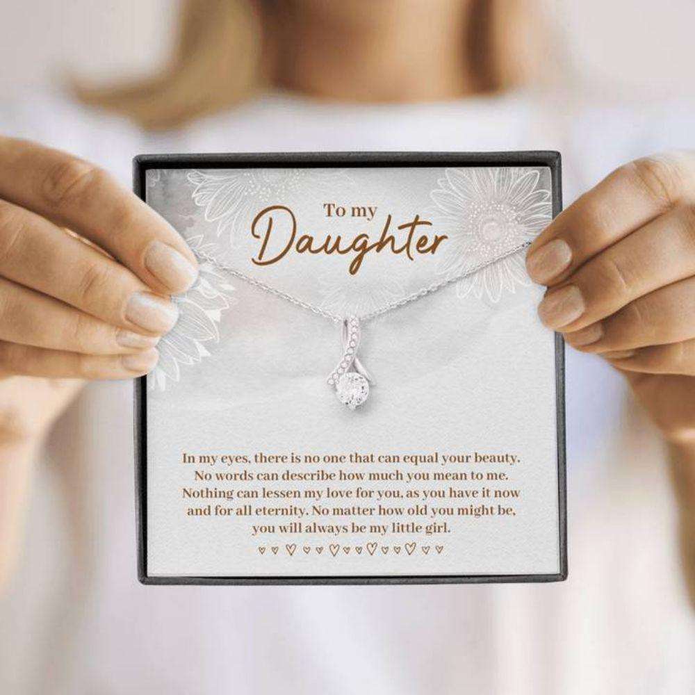 Daughter Necklace, To My Daughter Œequal Your Beauty” Necklace Gift From Dad Mom Dughter's Day Rakva