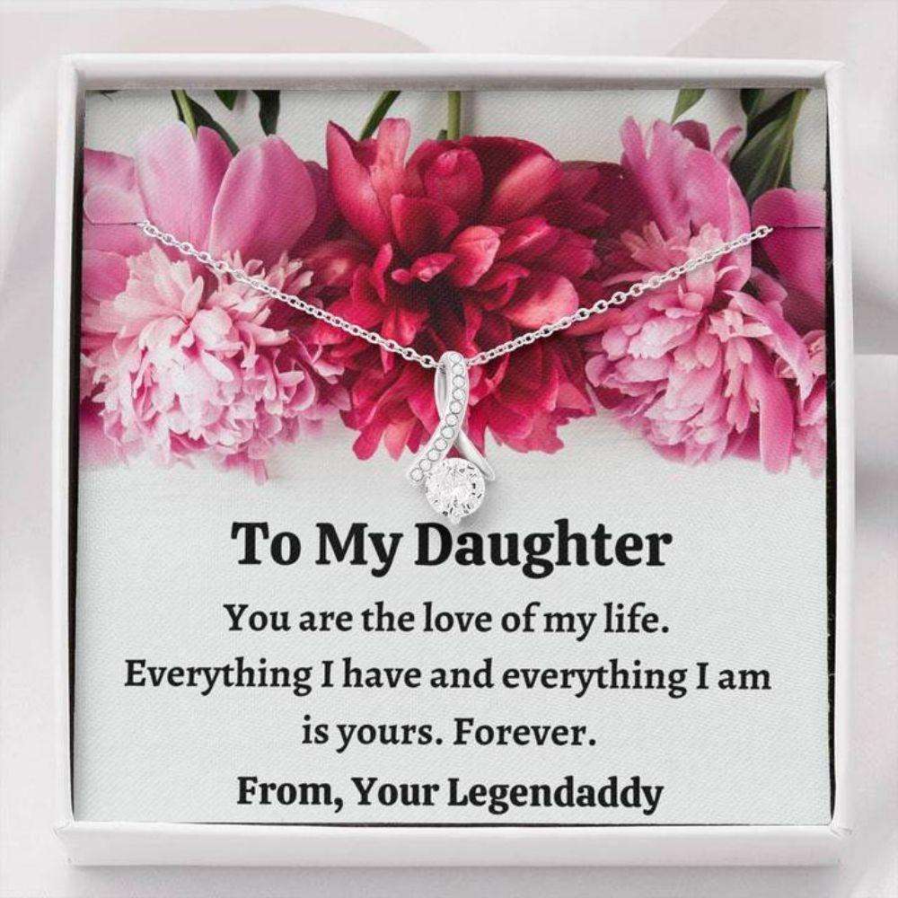 Daughter Necklace, To My Daughter Œfrom, Your Legendaddy” Necklace Gift From Dad Mom Dughter's Day Rakva