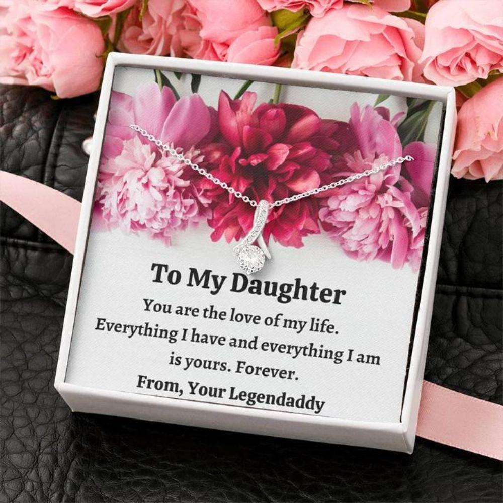 Daughter Necklace, To My Daughter Œfrom, Your Legendaddy” Necklace Gift From Dad Mom Dughter's Day Rakva