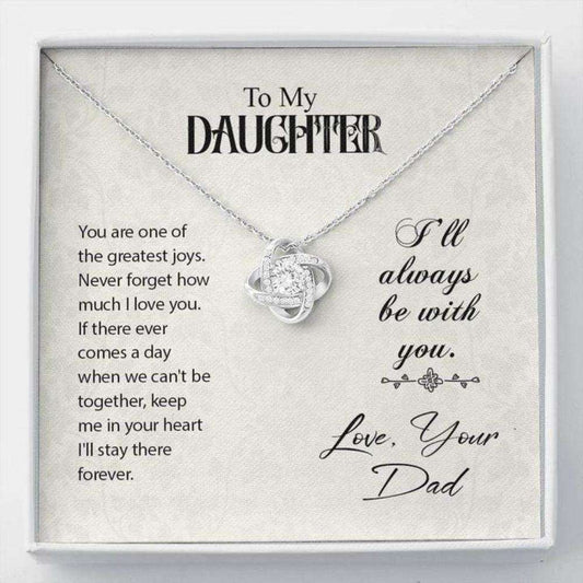 Daughter Necklace, To My Daughter Œgreatest Joys” Love Knot Necklace Gift From Dad Mom Dughter's Day Rakva