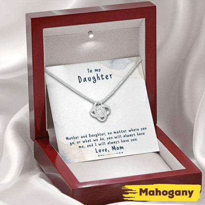 Daughter Necklace, To My Daughter Œno Matter” Love Knot Necklace Gift From Dad Mom Dughter's Day Rakva