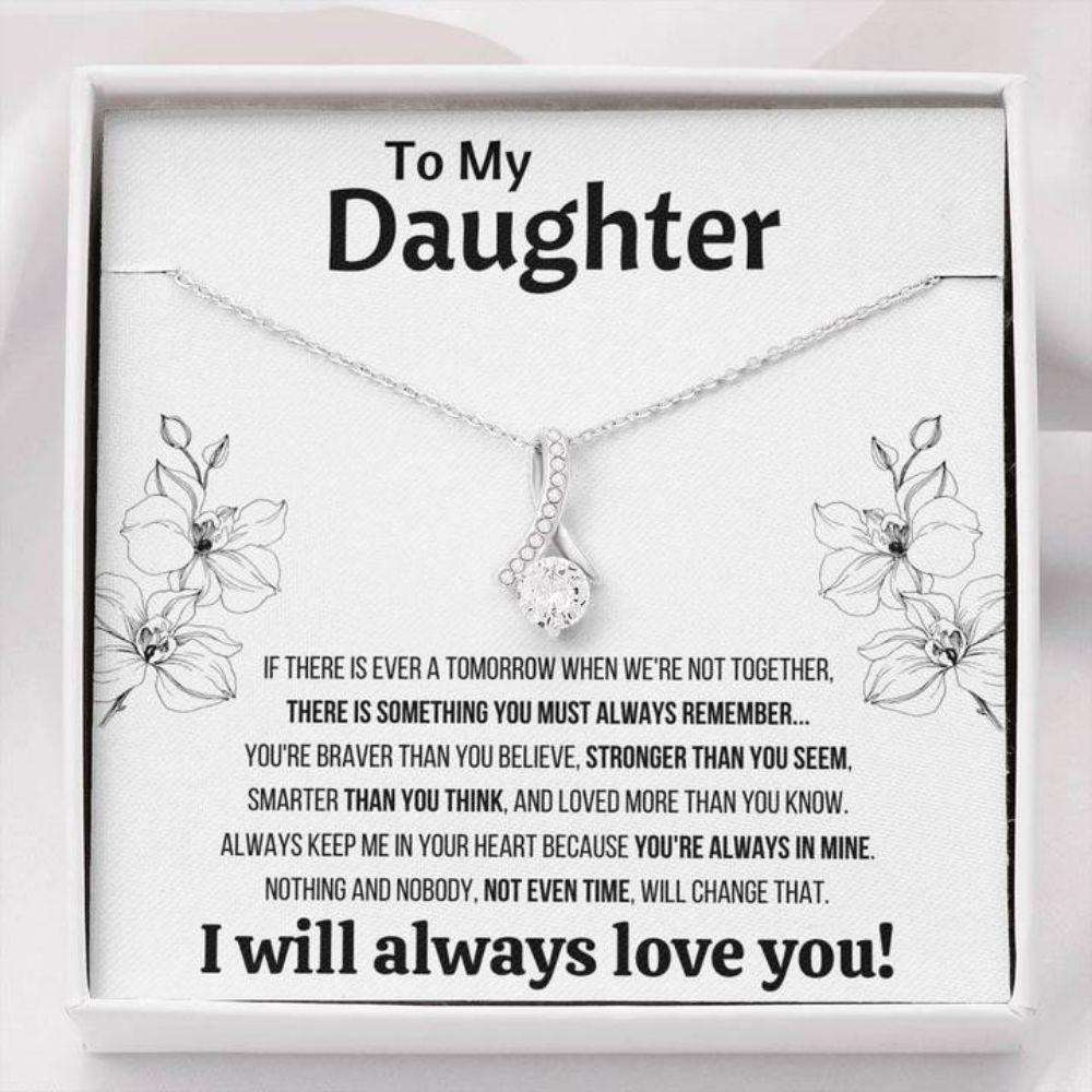 Daughter Necklace, To My Daughter Œnot Even Time” Alluring Beauty Necklace Gift From Dad Mom Dughter's Day Rakva