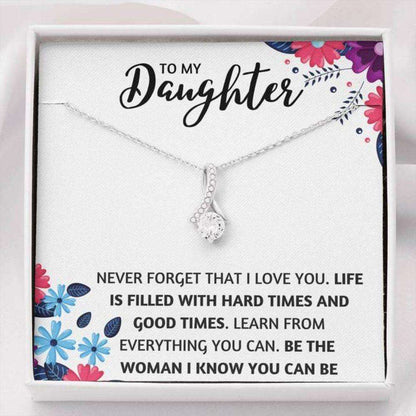 Daughter Necklace, To My Daughter Œthe Woman I Know You Can Be” Necklace Gift From Dad Mom Dughter's Day Rakva