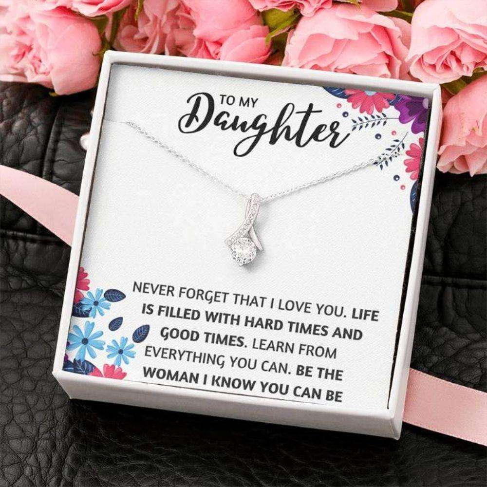 Daughter Necklace, To My Daughter Œthe Woman I Know You Can Be” Necklace Gift From Dad Mom Dughter's Day Rakva