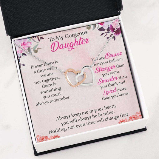Daughter Necklace, To My Gorgeous Daughter Necklace, Daughter Gift, Braver Than You Believe Dughter's Day Rakva