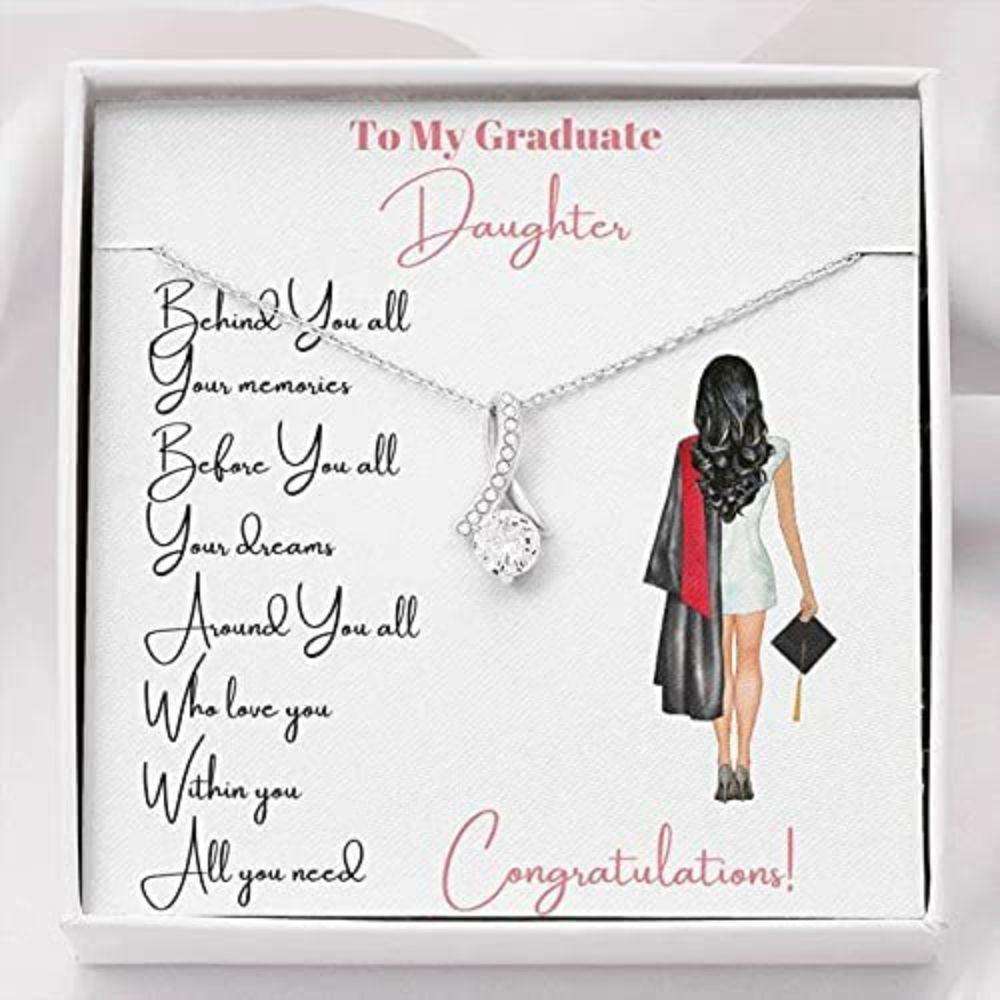 Daughter Necklace, To My Graduate Daughter Necklace Graduation Gift For Daughter Love Always Dughter's Day Rakva