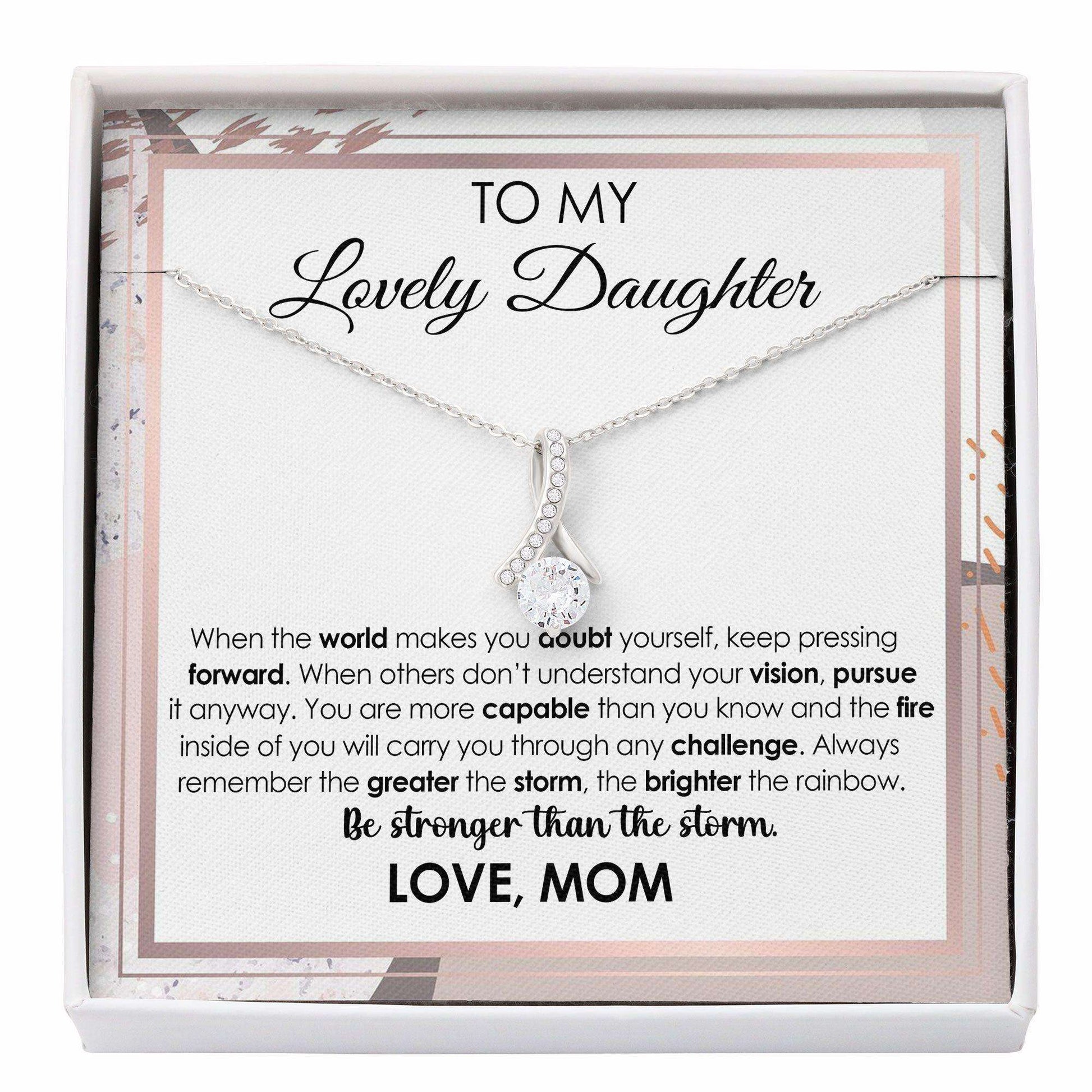 Daughter Necklace, To My Lovely Daughter “ Gift For Daughter Alluring Beauty Dughter's Day Rakva