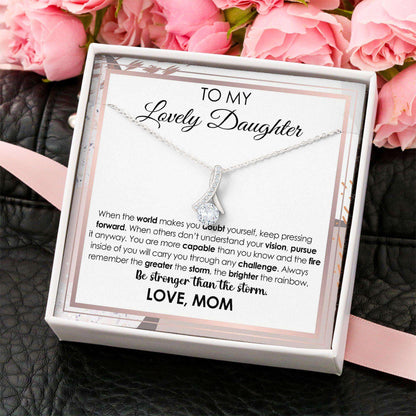 Daughter Necklace, To My Lovely Daughter “ Gift For Daughter Alluring Beauty Dughter's Day Rakva