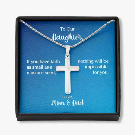 Daughter Necklace, To Our Daughter, If You Have Faith As Small As A Mustard Seed Necklace Dughter's Day Rakva