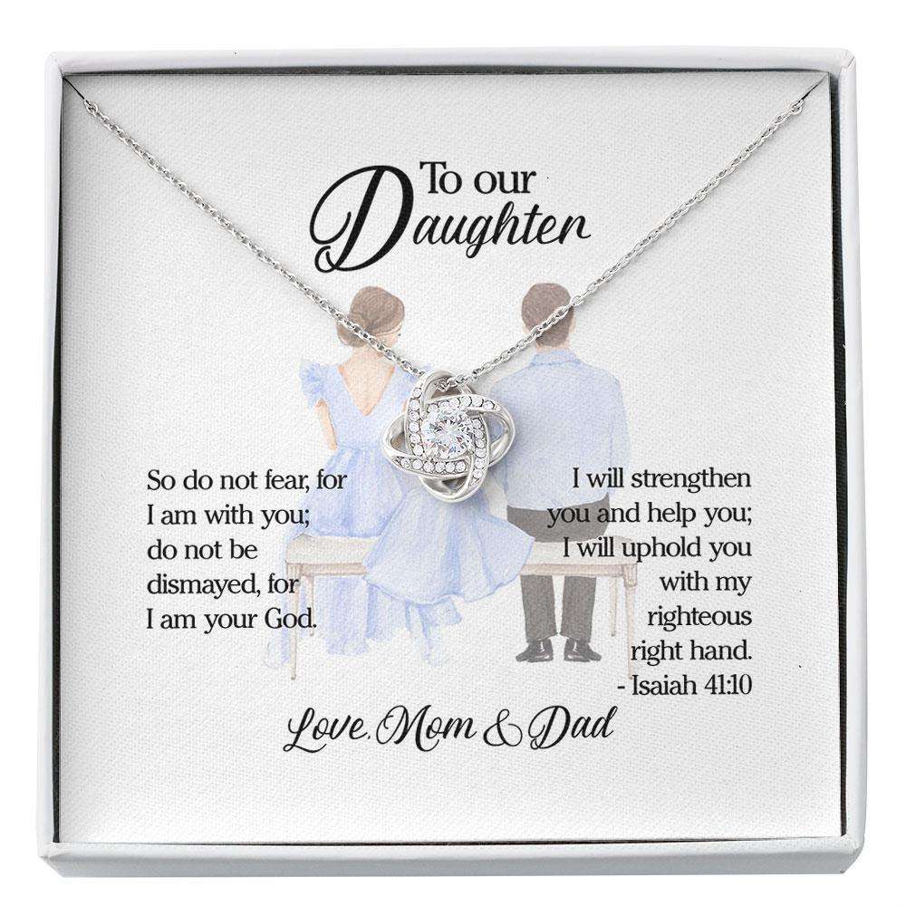 Daughter Necklace, To Our Daughter, Isaiah 41:10, Necklace On Message Card Gift For Daughter Custom Necklace Dughter's Day Rakva