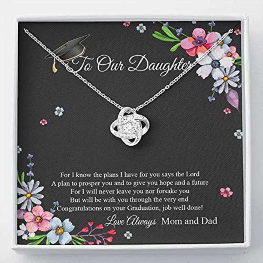 Daughter Necklace, To Our Daughter Love Knot Graduation Gift Necklace, Graduation Gift For Her, College, Senior Graduation Necklace Dughter's Day Rakva