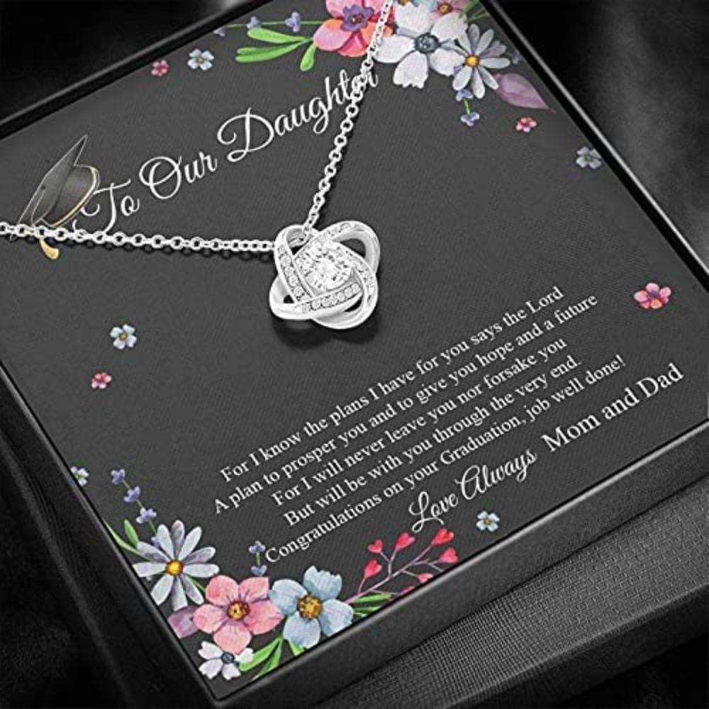 Daughter Necklace, To Our Daughter Love Knot Graduation Gift Necklace, Graduation Gift For Her, College, Senior Graduation Necklace Dughter's Day Rakva