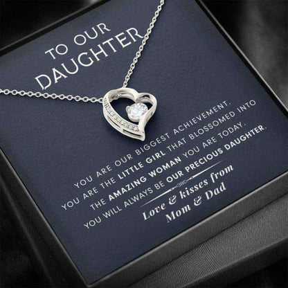 Daughter Necklace, To Our Daughter Necklace Gift From Mom Dad “ You Will Always Be Our Precious Daughter Dughter's Day Rakva