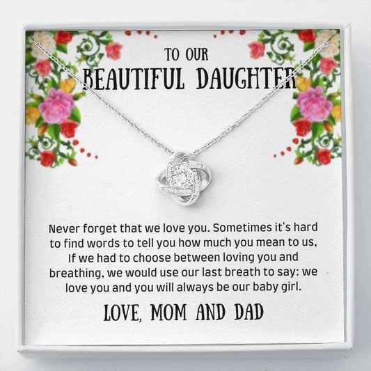 Daughter Necklace, To Our Daughter Necklace Gift “ Never Forget Necklace Dughter's Day Rakva