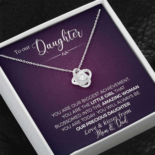 Daughter Necklace, To Our Daughter Necklace Gift “ You Are Our Biggest Achievement Dughter's Day Rakva