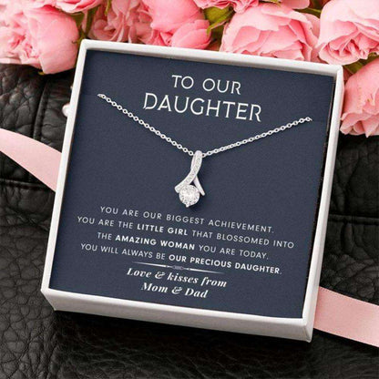 Daughter Necklace, To Our Daughter Necklace Gift “ You Will Always Be Our Precious Daughter Dughter's Day Rakva