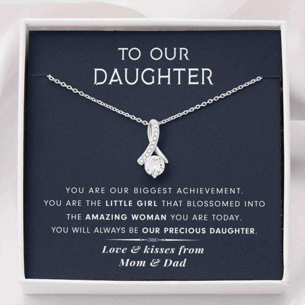 Daughter Necklace, To Our Daughter Necklace Gift “ You Will Always Be Our Precious Daughter Dughter's Day Rakva