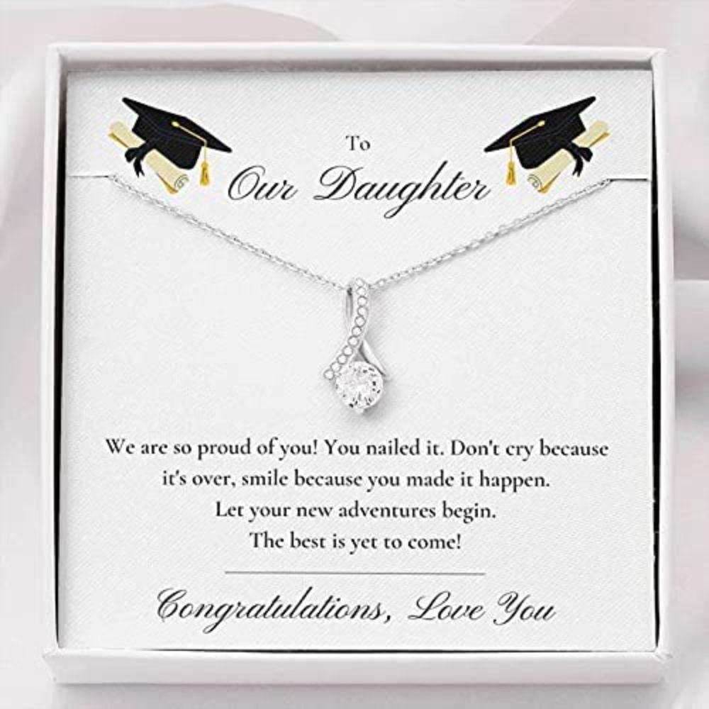 Daughter Necklace, To Our Daughter Sparkling Necklace Graduation Gift For Daughter From Parents Dughter's Day Rakva